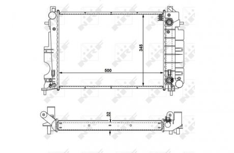 Радиатор, охлаждение двигателя NRF 58109 (фото 1)