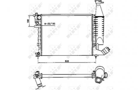 Радиатор, охлаждение двигателя NRF 58173