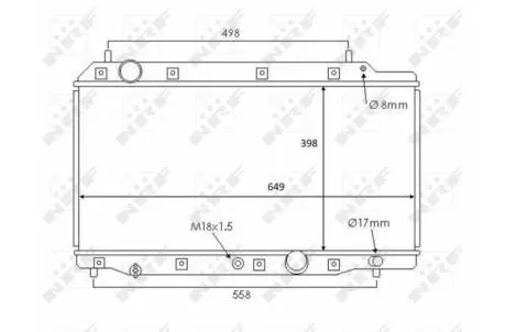 Радіатор охолодження Honda CR-V II/FR-V 2.2 CTDi 05- NRF 58383