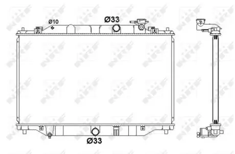 Радіатор охолодження Mazda 6 2.2 MZR-CD 07-12 (МКПП) NRF 58416