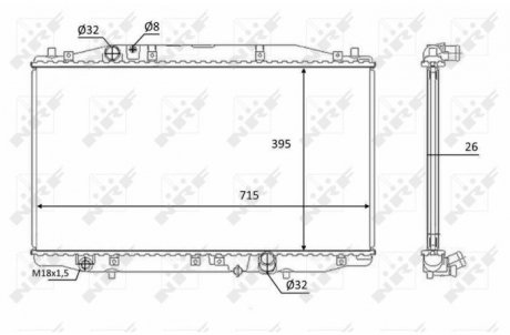 Радиатор двигателя NRF 58452