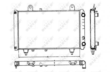 Радиатор, охлаждение двигателя NRF 58749