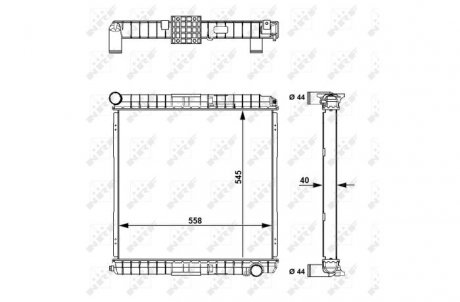 Радиатор, охлаждение двигателя NRF 58827