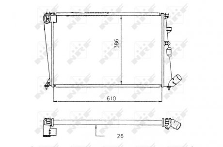 Радиатор, охлаждение двигателя NRF 58914