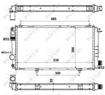 Радіатор системи охолодження NRF 58957A