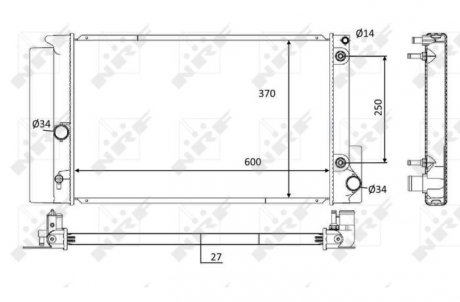 Радиатор двигателя NRF 59115