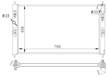 Радіатор охолодження Citroen С4/Peugeot 4008 1.8 HDi 12- NRF 59260