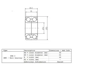 Подшипник NSK ZA45BWD17CA84