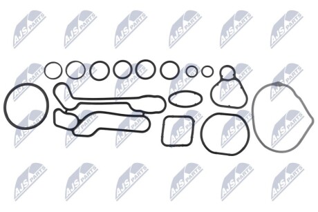 Комплект прокладок масляного радіатора | OPEL ASTRA H 1.6,1.6T,1.8 2006-,ASTRA J 1.6,1.6T 2009-,CORSA D 1.6T 2006-,INSIGNI A 1.6,1.6T,1.8 2008-,MERIVA A 1.6T 2005- NTY CCLPL018