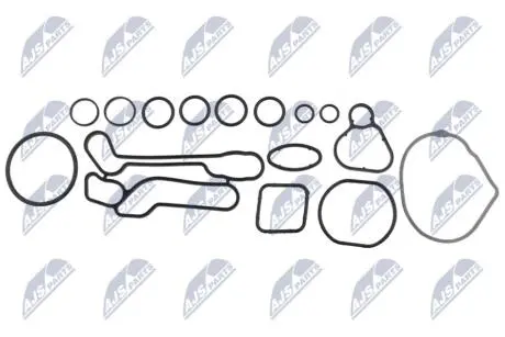 Комплект прокладок масляного радіатора | OPEL ASTRA H 1.6,1.6T,1.8 2006-,ASTRA J 1.6,1.6T 2009-,CORSA D 1.6T 2006-,INSIGNI A 1.6,1.6T,1.8 2008-,MERIVA A 1.6T 2005- NTY CCLPL018