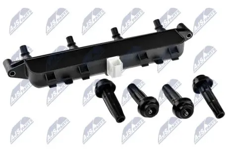 КОТУШКА ЗАПАЛЮВАННЯ | PEUGEOT 206 HATCHBACK 1.1 I, 1.4I, 1.4 LPG, 206 SW 1.1, 1.4 02-, 306 1.6 00- /СЕРЫЙ КОНТАКТ/ NTY ECZPE001