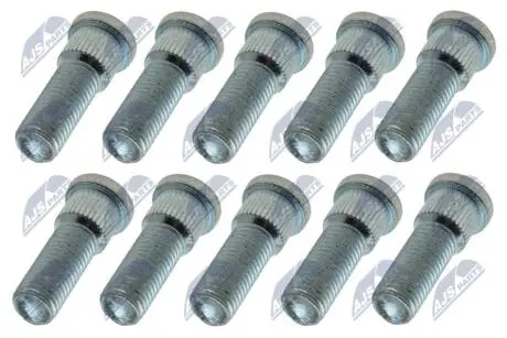 КОМПЛЕКТ ШПИЛЬОК КОЛЕСА | TOYOTA YARIS 99-05, SOLARA 98-02, RAV-4 93-00, HILUX 88-05, COROLLA 90-, CAMRY 91-01 /10 PCS/ NTY KSPTY004