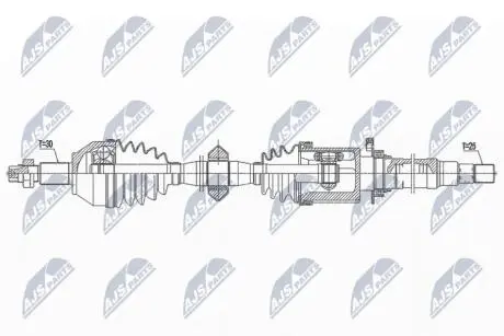 ПІВВІСЬ | ALFA ROMEO 159 1.9JTDM, 2.2JTS 05-11 /ПРАВ,MTM/ NTY NPWAR014