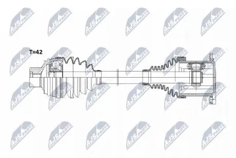 ПІВВІСЬ | AUDI Q5 08-, AUDI A6 11-17, A7 10-17, A8 10-17 /Л/П,ПЕРЕД/ NTY NPWAU008
