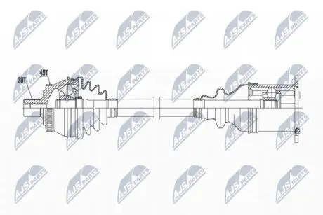 ПІВВІСЬ | AUDI A4 CVT 00-08, SEAT EXEO 08-13 NTY NPWAU015