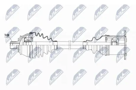 ПІВВІСЬ | AUDI A6 2.0TDI 05-11 /ATM CVT,ПРАВ/ NTY NPWAU021
