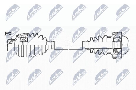 ПІВВІСЬ | AUDI A4/A5 QUATTRO 07- /ЗАД,Л/П/ NTY NPWAU032