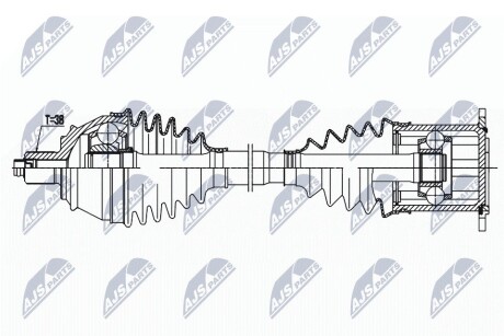 ПІВВІСЬ | AUDI A8 3.0TDI 03-08, VW PHAETON 3.2, 6.0W12 02- /ЛІВ/ NTY NPWAU033