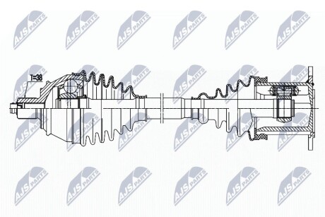 ПІВВІСЬ | AUDI A8 3.2FSI,4.2FSI,3.0TDI 03-, VW PHAETON 6.0W12 02- /ПРАВ/ NTY NPWAU034