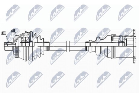 ПІВВІСЬ | AUDI A6 C5 ALLROAD 00-05 /ПЕРЕД,ПРАВ,ATM/ NTY NPWAU038