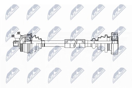 ПІВВІСЬ | AUDI A4 B5 1.8,1.8T 94-, VW PASSAT B5 1.8,1.8T,2.0 96-, SKODA SUPERB I 2.0 02- /ПРАВ,MTM/ NTY NPWAU042