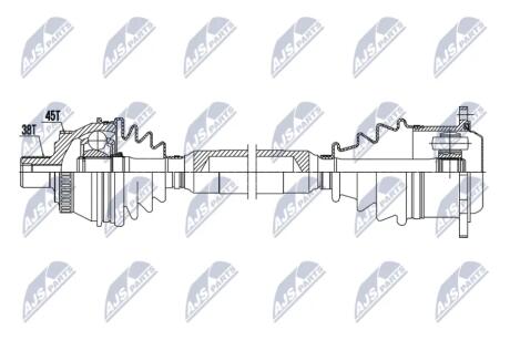 ПОЛУОСЬ NTY NPWAU063