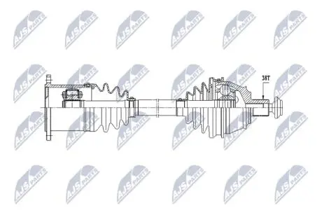 ПОЛУОСЬ NTY NPWAU069