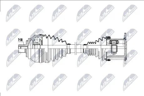 ПОЛУОСЬ NTY NPWAU077