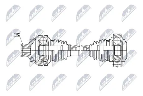 ПОЛУОСЬ NTY NPWAU079