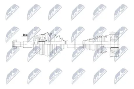 ПОЛУОСЬ NTY NPWAU087