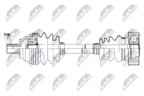 ПОЛУОСЬ NTY NPWAU104