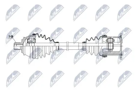 ПОЛУОСЬ NTY NPWAU105