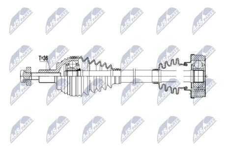 ПОЛУОСЬ NTY NPWAU106