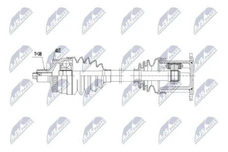 ПОЛУОСЬ NTY NPWAU112
