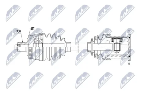 ПОЛУОСЬ NTY NPWAU114