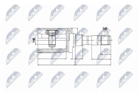Внутренний шрус bmw x5 e70 06 x6 e71 08,31607545126 NTY NPWBM010