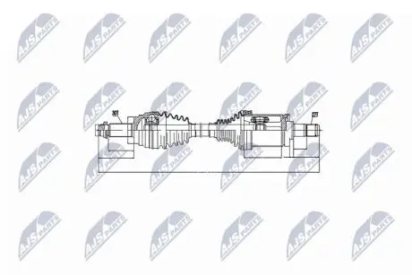 ПІВВІСЬ | BMW X5 E70 06-, X6 E71 08- /ЛІВ/ NTY NPWBM015