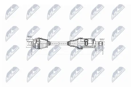 ПІВВІСЬ | BMW XDRIVE 5 F10, F11 09-, 6 F06, F12, F13 09- /ПЕРЕД, ЛІВ/ NTY NPWBM029
