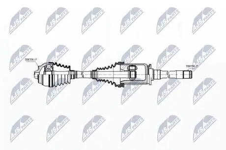 ПІВВІСЬ | BMW XDRIVE 5 F10, F11 09-, 6 F06, F12, F13 09- /ПЕРЕД, ПРАВ/ NTY NPWBM030