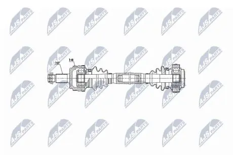 ПІВВІСЬ | BMW 3 E90/E91/E92 316I/318I/320I/323I 05-12, 1 E81/E82/E87/E88 116I/118I/118D/120I 03-11 /ЛІВ,ЗАД,MTM/ NTY NPWBM036