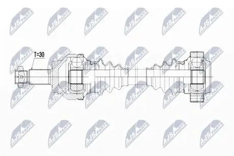 ПІВВІСЬ | BMW 123D 07-, 3 E90 325D/330D/330XD/335D 06-, 5 E6# 05-10, 6 E6#, 7 E6# 01- /ПРАВ,ЗАД/ NTY NPWBM043