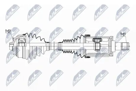 ПІВВІСЬ | BMW XDRIVE 5 GT F07, F07N 09-, 7 F01, F02, F03, F04 09- /ЛІВ, ПЕРЕД/ NTY NPWBM045