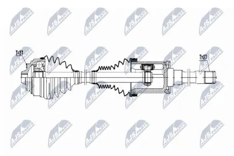 ПІВВІСЬ | BMW XDRIVE 5 GT F07, F07N 09-, 7 F01, F02, F03, F04 09- /ПРАВ, ПЕРЕД/ NTY NPWBM046