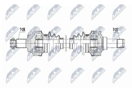 ПІВВІСЬ | BMW 116D,118D,120D 10- ATM, 318D/XD,320D/XD MTM/ATM 11- /ЗАД,ЛІВ/ NTY NPWBM047