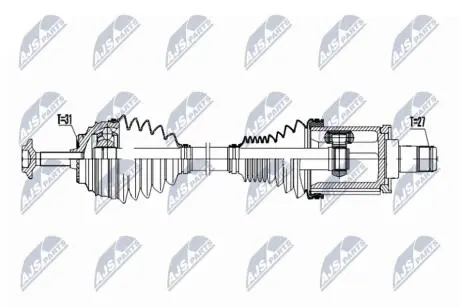 ПІВВІСЬ | BMW X1 E84 1.6/1.8/2.0/2.5 2008-2012 /ATM,ПЕРЕД,ЛІВ/ NTY NPWBM049