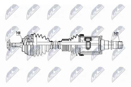 ПІВВІСЬ | BMW X1 E84 1.6/1.8/2.0/2.5 2008-2012 /ATM,ПЕРЕД,ПРАВ/ NTY NPWBM050