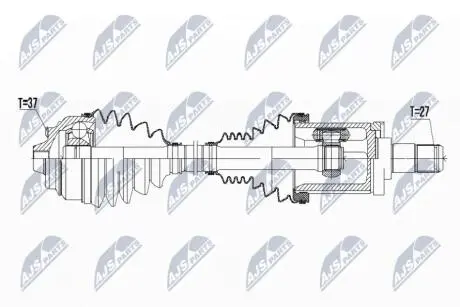ПІВВІСЬ | BMW X3/X4 11-/ПЕРЕД,ЛІВ/ NTY NPWBM055