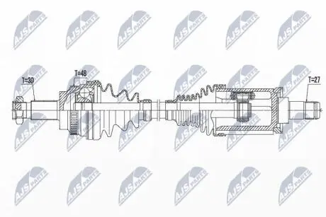 ПІВВІСЬ | BMW 5 E60/E61 XDRIVE 525D/525I/525XI/530D/530XD/530I/530IX 04-10 /ЛІВ,ПЕРЕД/ NTY NPWBM081