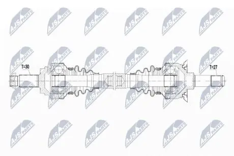 ПІВВІСЬ | BMW 535GT 10-, 740I 10-, 640I 10- /ЗАД,ЛІВ/ NTY NPWBM085