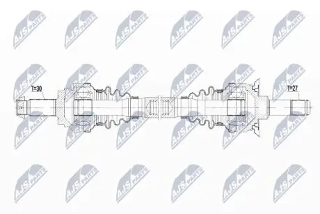 ПІВВІСЬ | BMW 535GT 10-, 740I 10-, 640I 10- /ЗАД,ПРАВ/ NTY NPWBM087